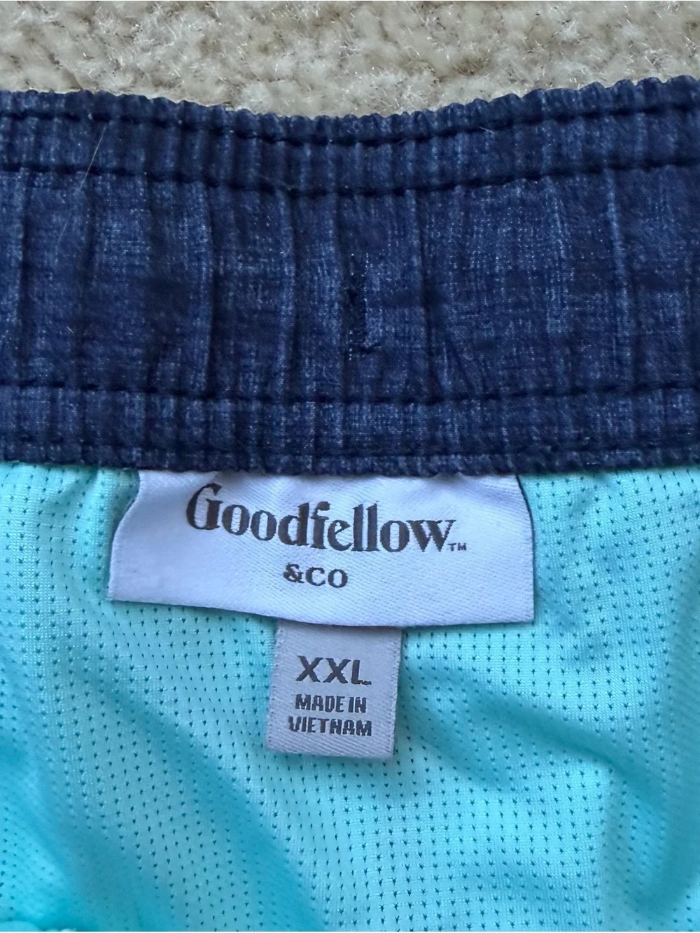 Goodfellow & Co. Men's Blue Floral Lined Swim Trunks - Size XXL - EUC - Stretch